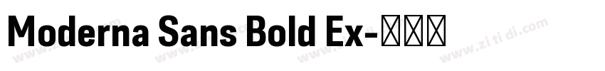 Moderna Sans Bold Ex字体转换